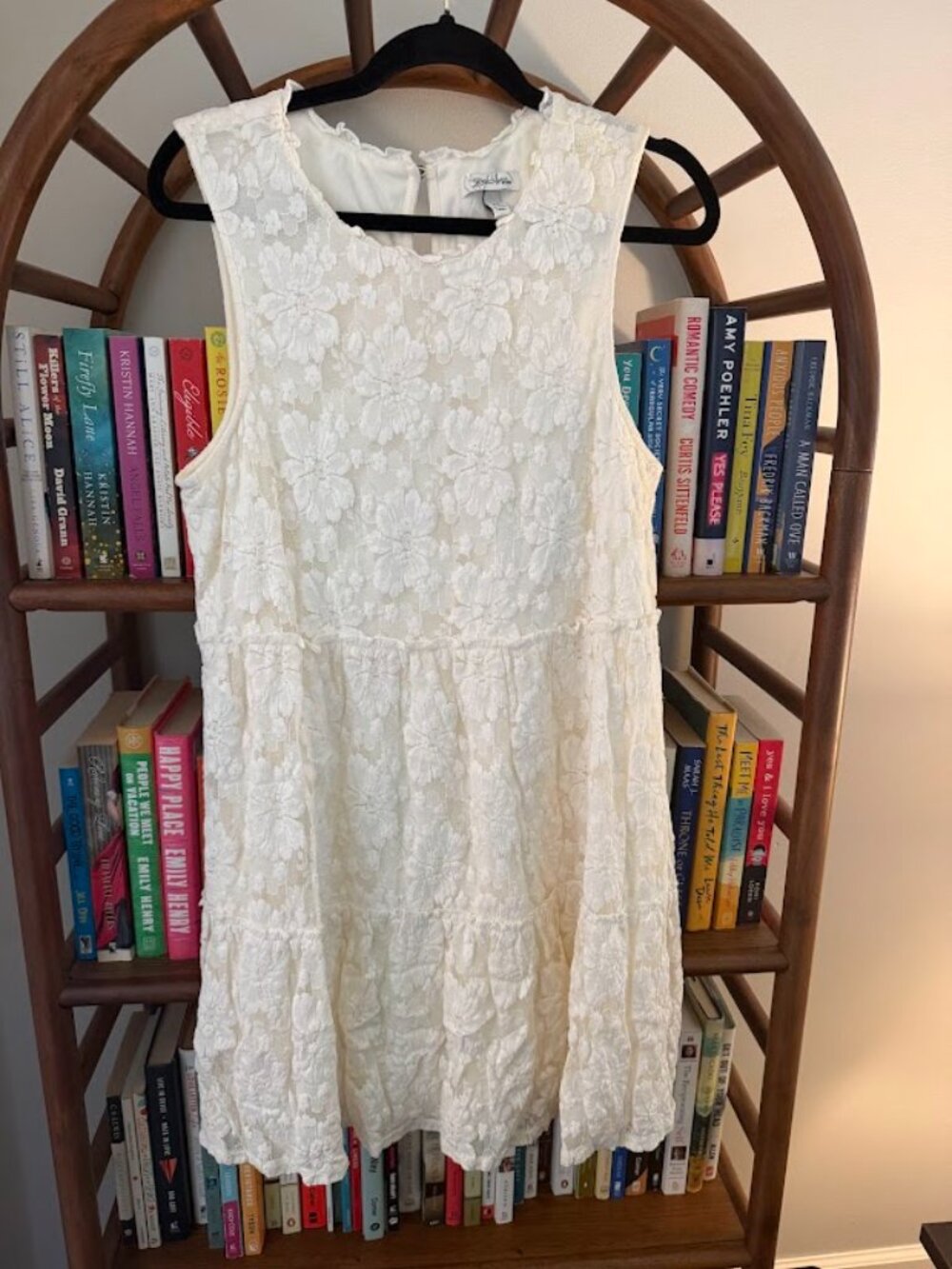 Speechless Ivory Floral‎ Lace Tiered Dress | XXL | Sleeveless Boho Cottagecore